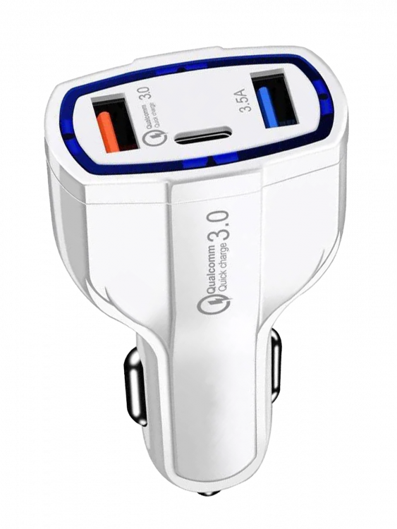 TDS TS-CAU33 Белый ЗУ авто USB (QC3.0,3500mA)